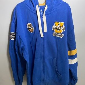 Mens Disney World Donald Duck Embrodried Hoodie XL